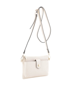 Double Compartment Small Crossbody Bag GS19696 BEIGE